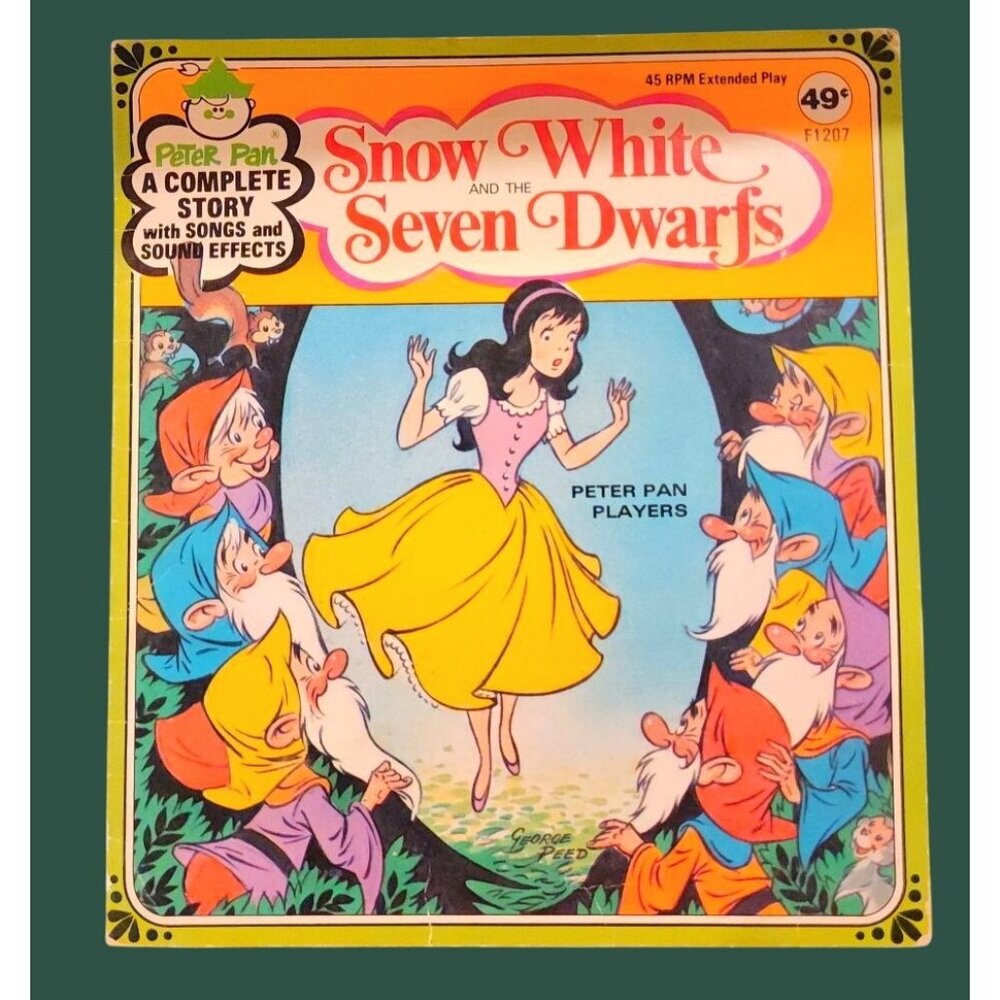 Peter Pan Records Snow White & The Seven Dwarfs 45 RPM Vinyl Record Set